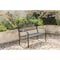 Gardenised Steel Outdoor Patio Garden Park Seating Bench with Cast Iron Welcome Backrest, Front Porch Yard Bench Lawn Decor QI003709 - alternate 7